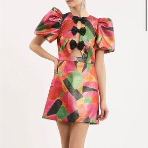 Rebecca Vallance - Copacabana Bow Mini Dress - UK 8/US 4 - New With Tags